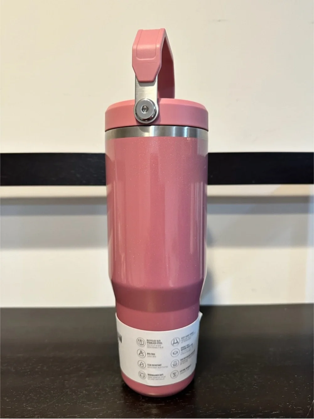 Stanley IceFlow Flip Straw Tumbler 30oz Port Shimmer Pink - Picture 3 of 6